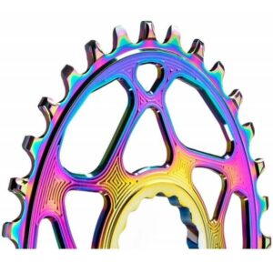 absoluteBLACK Oval Boost PVD Rainbow Chainring for Race Face