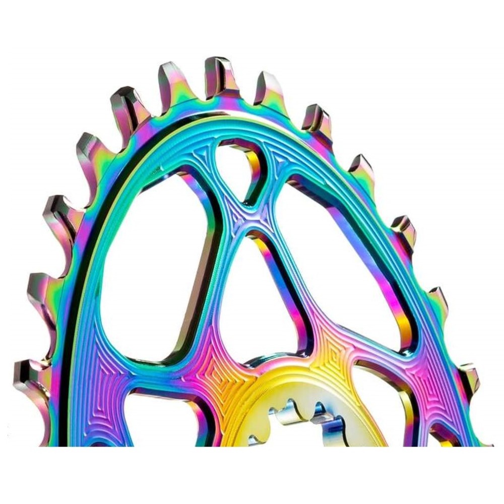absoluteBLACK Oval Direct Mount PVD Rainbow Chainring for Shimano 12-Speed